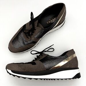 SESTO MEUCCI Chitty Sneakers Statement Casual Oxford Gray Black Silver 8…